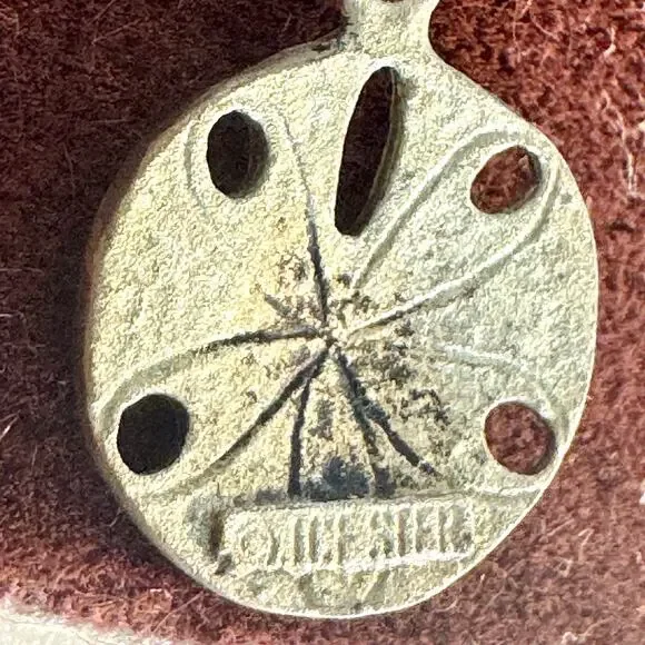 Vintage Sterling Silver Sand Dollar Pendant Necklace Beach Nautical Jewelry - Picture 9 of 16